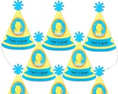 Ducky Duck - Mini Cone Baby Shower or Birthday Party Hats - Small Little Party Hats - Set of 8 Il_170x135