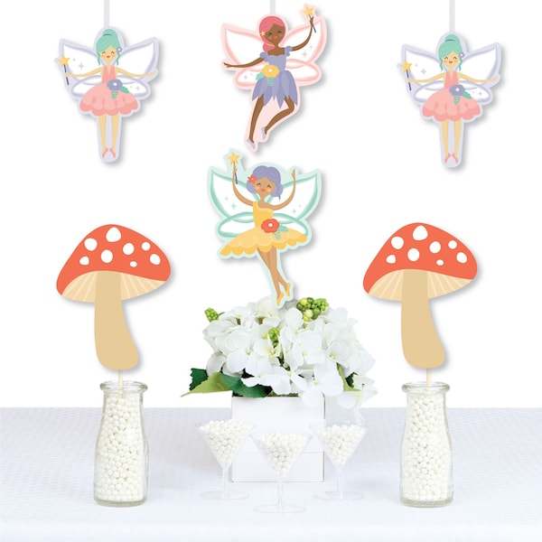 Let’s Be Fairies - Mushroom Decorations DIY Fairy Garden Birthday Party Essentials - Set of 20