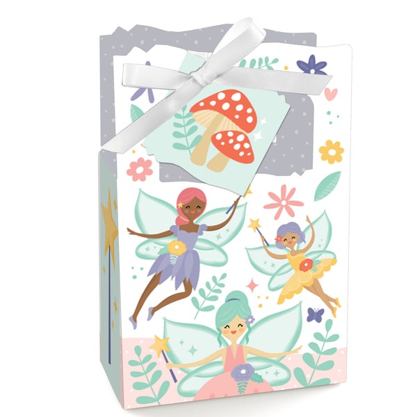 Let’s Be Fairies - Fairy Garden Birthday Party Favor Boxes - Set of 12