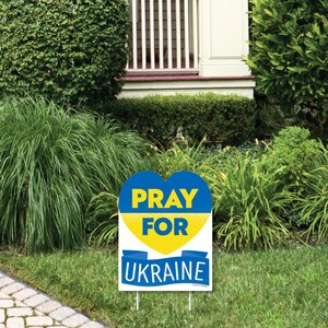 Estamos con Ucrania - Señal de césped al aire libre - Señal de Pray For Ukraine Yard - 1 pieza