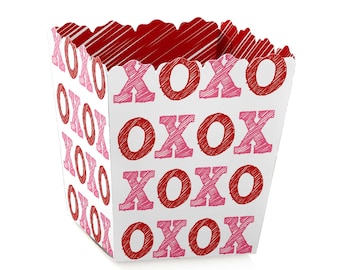 Conversation Hearts - Party Mini Favor Boxes - Valentine's Day Treat Candy Boxes - Set of 12
