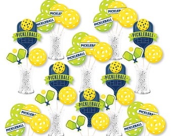 Let’s Rally - Pickleball - Birthday or Retirement Party Centerpiece Sticks - Showstopper Table Toppers - 35 Pieces