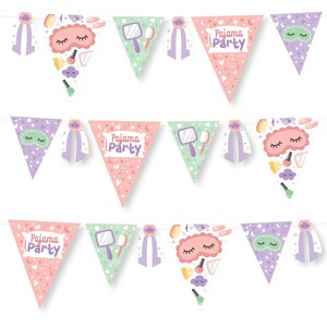 Sleepover Party Supplies For Girls, Sleepover Party Banner With Light Slumber Party Door Banner...