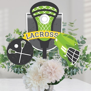 Lax to the Max - Lacrosse - Party Centerpiece Sticks - Table Toppers - Set of 15