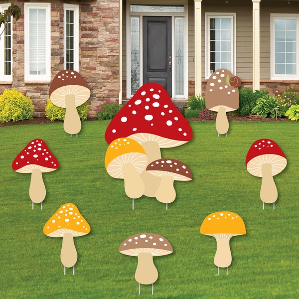Mushroom Yard Decor Etsy