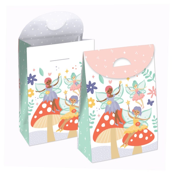 Let’s Be Fairies - Fairy Garden Birthday Gift Favor Box - Party Goodie Bags - Set of 12