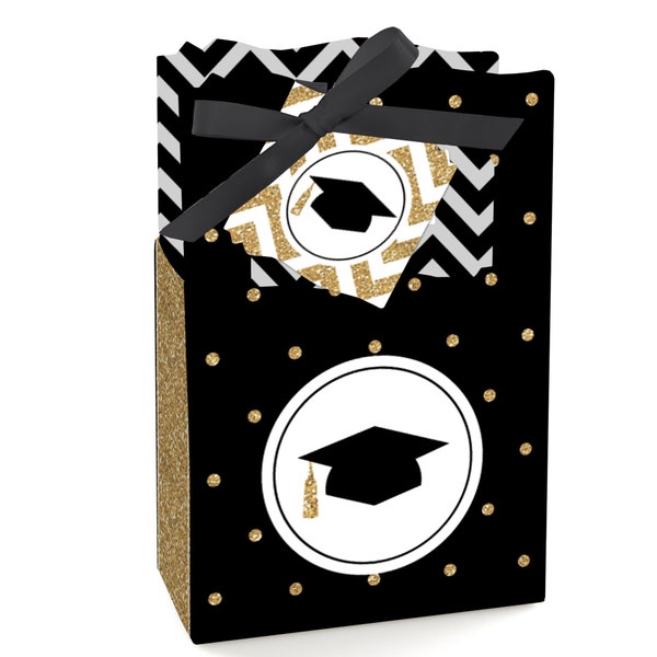 Tassel Worth The Hassle - Gold - Graduation Party Favor Boxes - Set of 12