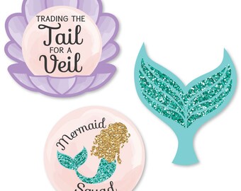 Custom Orders Welcome Confetti 1.263 X 1.5 inch 200 PC Set VTC-0410 Mermaid Tail Die Cuts