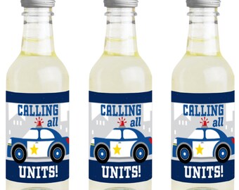 police card Support the boys in blue gift for officer Cop wine label badge Love party back the blue fearless Police Wine Label
