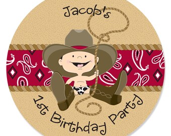 Cowboy Baby Sticker Etsy