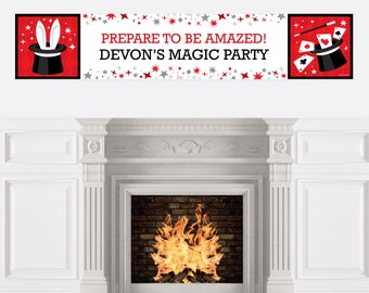 Magic Show Magical Birthday Party DIY Decorations 44 Pieces Clothespin Garland Banner Ta-Da