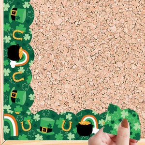 Lucky St. Patrick&#39;s Day - Scalloped Classroom Decor - Bulletin Board Borders - 51 Feet