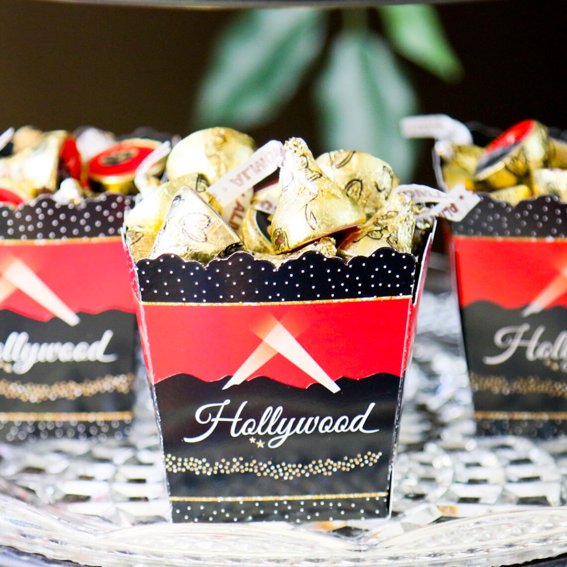 Red Carpet Hollywood Party Mini Favor Boxes Movie Night Etsy