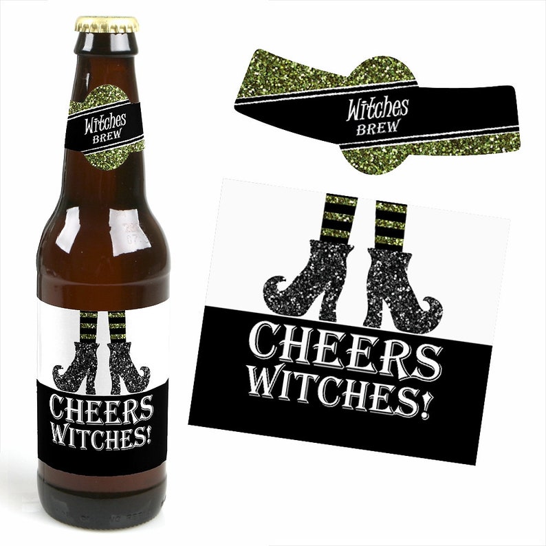 halloween beer labels funny halloween gifts 6 beer bottle etsy
