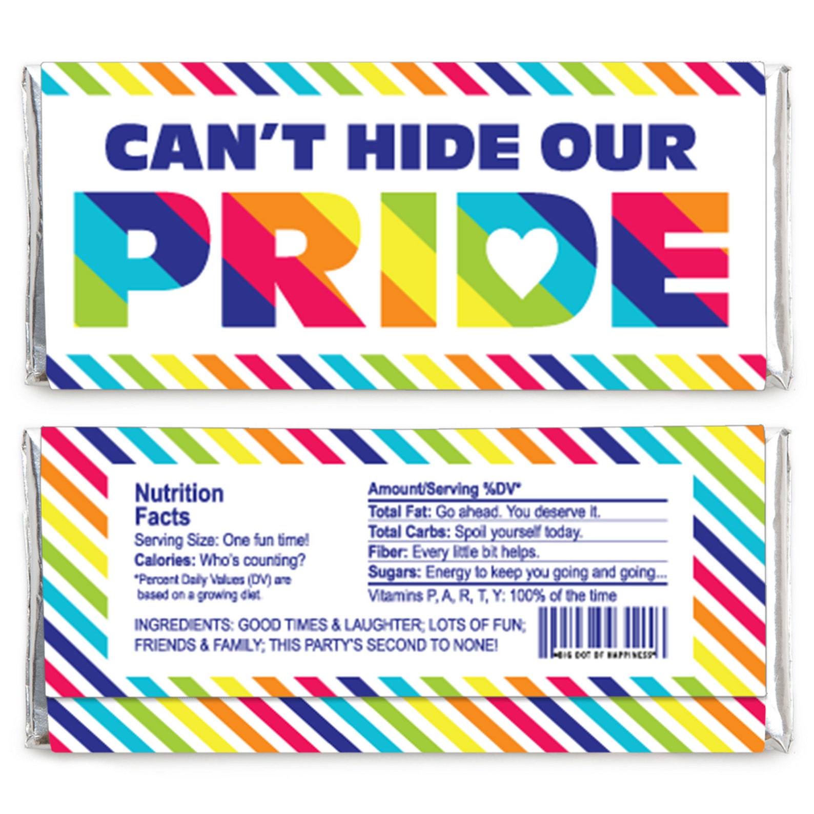 Love is Love Gay Pride Candy Bar Wrapper LGBTQ Rainbow Etsy