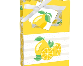 So Fresh - Lemon - Citrus Lemonade Party Favor Boxes - Set of 12