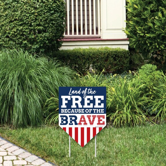 Happy Veterans Day - Outdoor Lawn Sign - Patriotic Yard Sign - 1 Piece Il_570xn