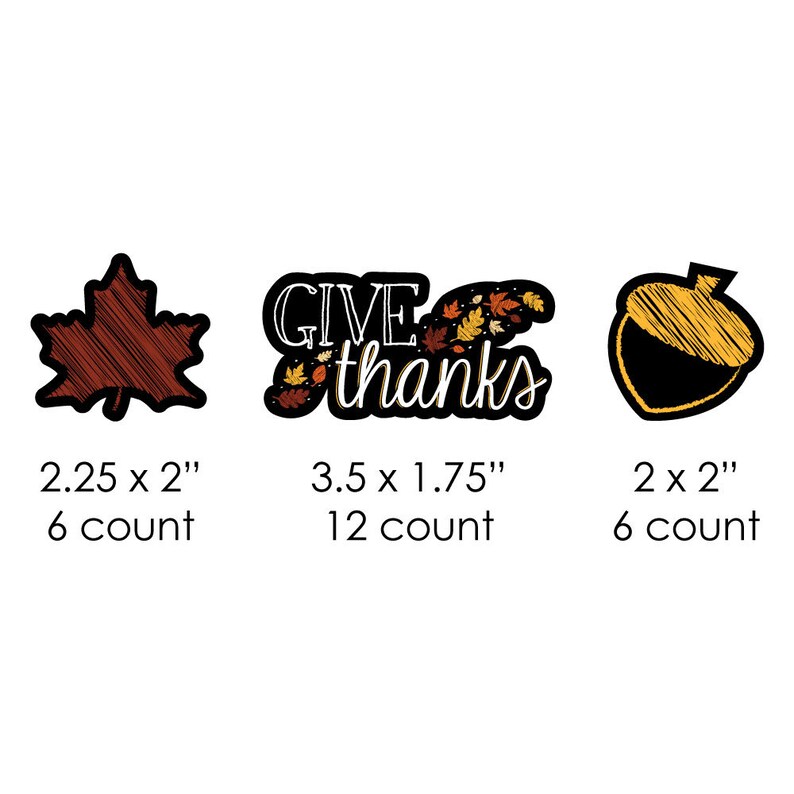 Give Thanks Diecut Straw Decorations Thanksgiving Party Etsy