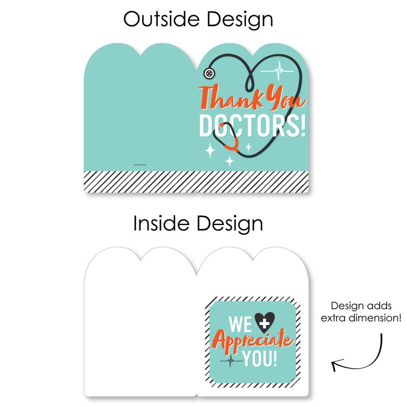 Thank You Doctors Doctor Appreciation Week Giant Greeting Card Big Shaped Jumborific Card 16.5 x 22 inches image 5