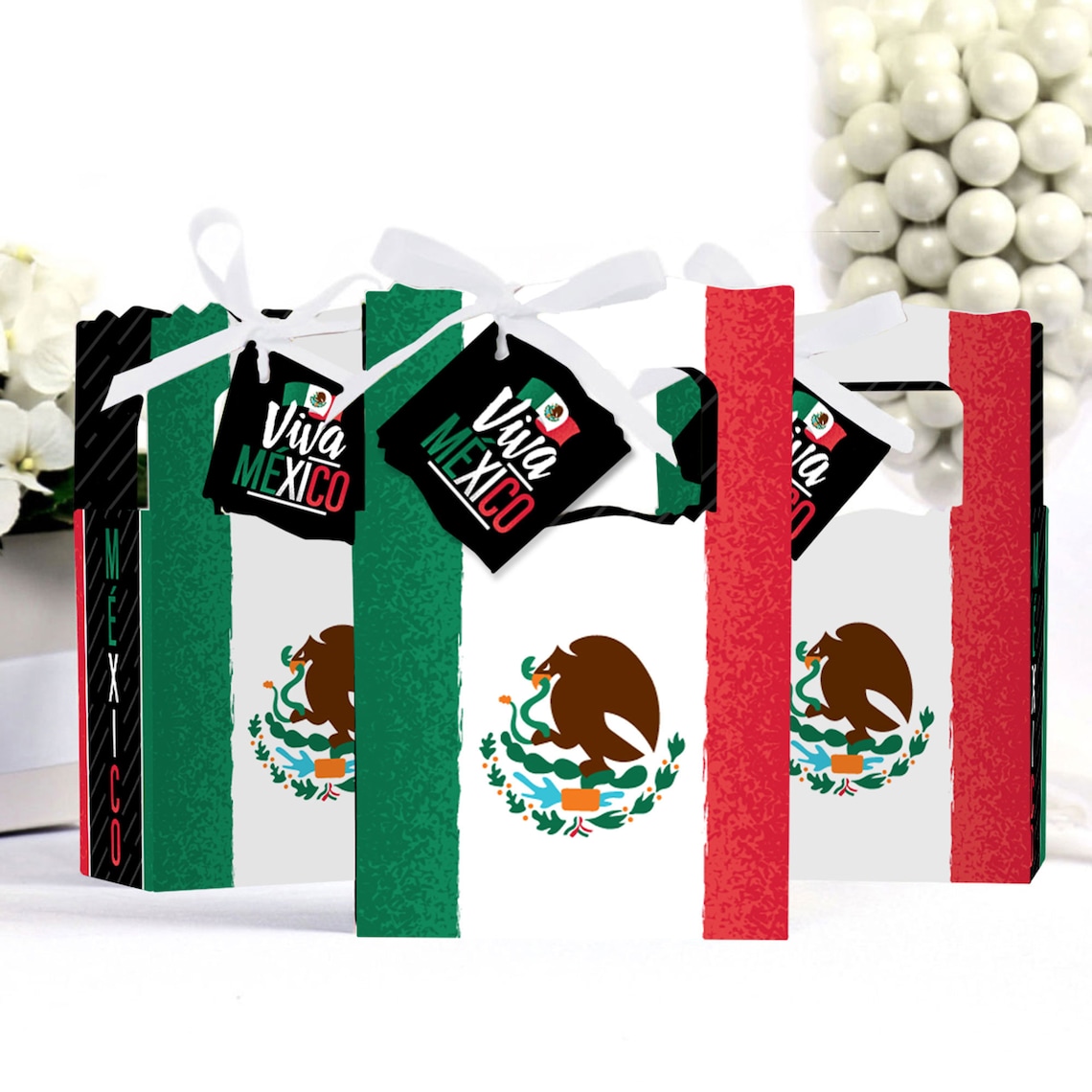 Viva Mexico Mexican Independence Day Party Favor Boxes Set Etsy