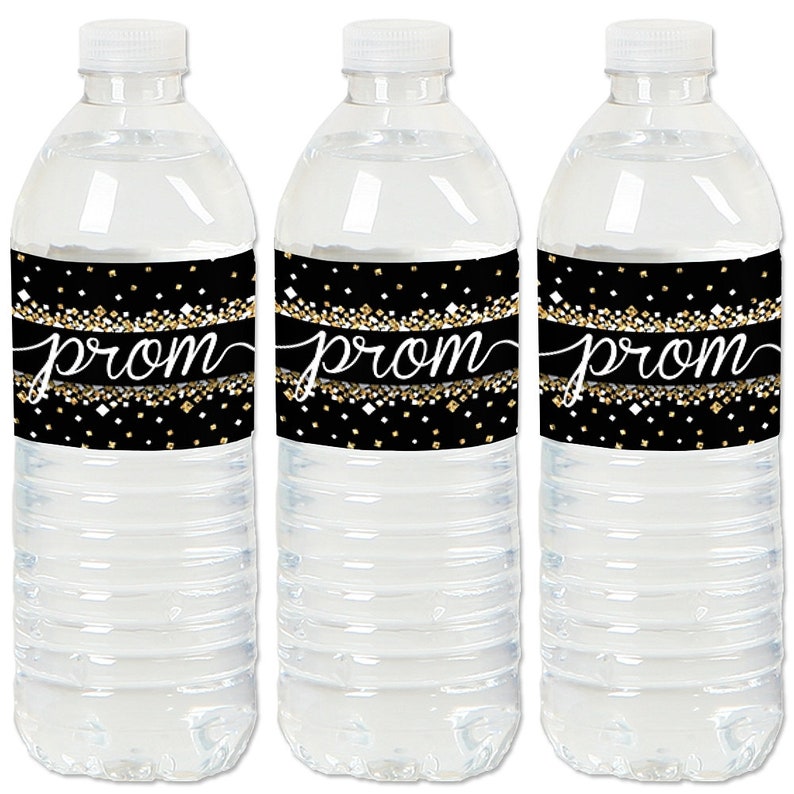 Prom Night Party Water Bottle Labels Junior Prom Party Etsy