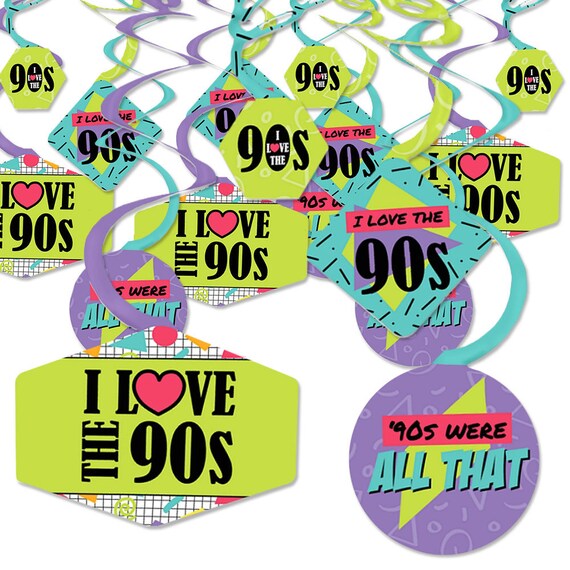 90 S Throwback Party Hanging Decorations Hanging Party Supplies
