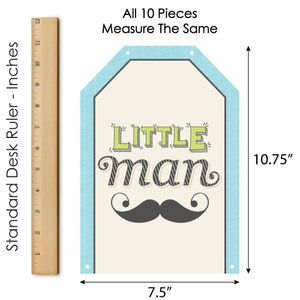 Dashing Little Man Mustache Party Hanging Vertical Paper - Etsy