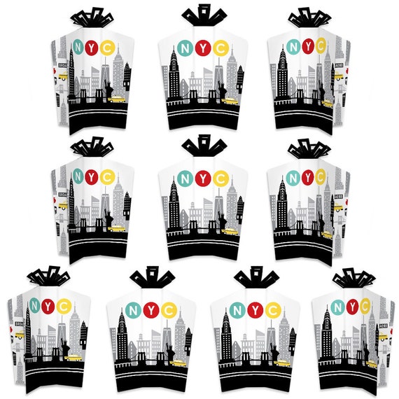 NYC Cityscape Table Decorations New York City Party Fold and Flare Centerpieces 10 Count