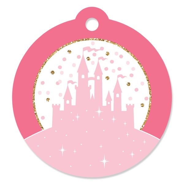 Little Princess Crown - Baby Shower or Birthday Party Favor Gift Tags (Set of 20)