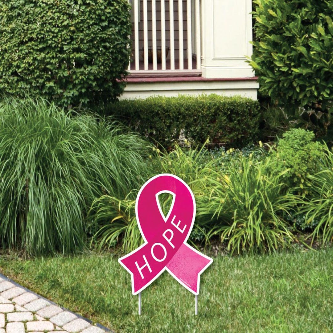 PINk RIBBON様ありがとうございます Pink Ribbon Hope Outdoor Lawn Sign - Breast Cancer Awareness
