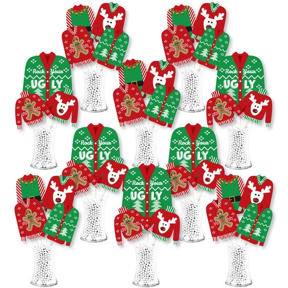 Ugly Sweater - Holiday and Christmas Party Centerpiece Sticks - Showstopper Table Toppers - 35 Pieces Il_570xn