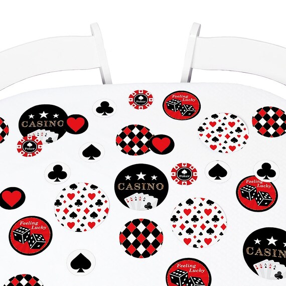 Las Vegas Giant Circle Confetti Casino Night Party Or Birthday