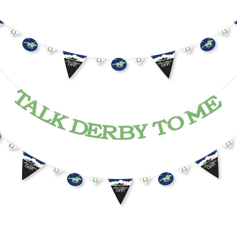 Kentucky Horse Derby 36 Banner Cutouts and Talk Derby To Me Banner Letters Horse Race Party Letter Banner Decoration