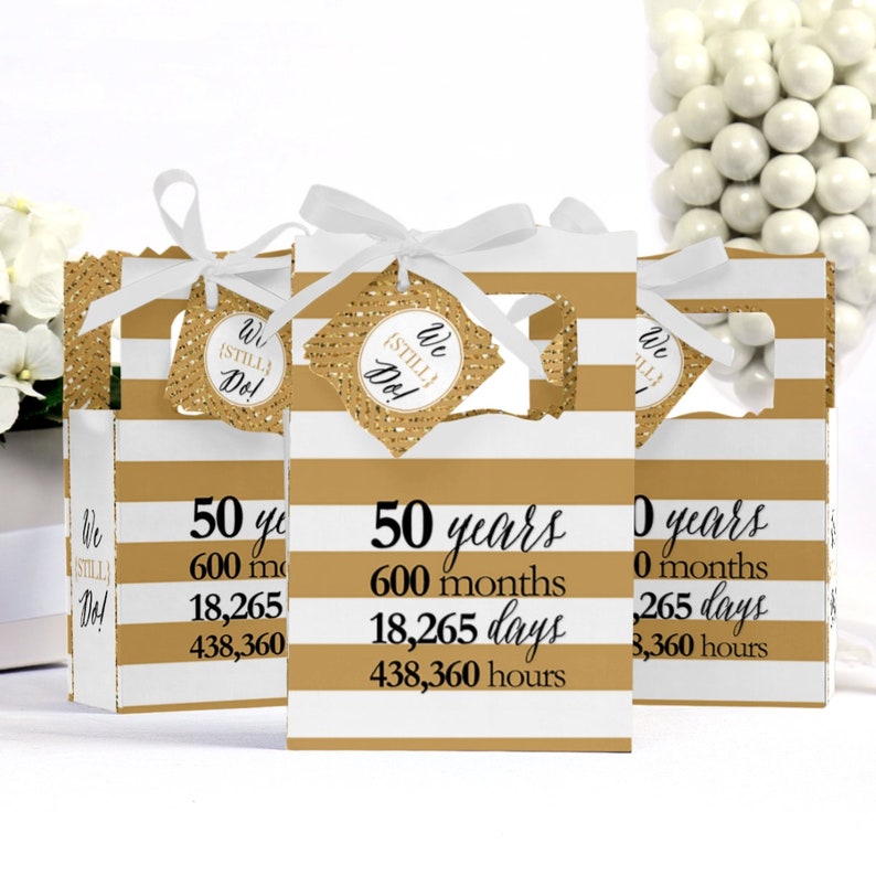 We Still Do 50th Wedding Anniversary Party Favor Boxes Set of 12 image 3