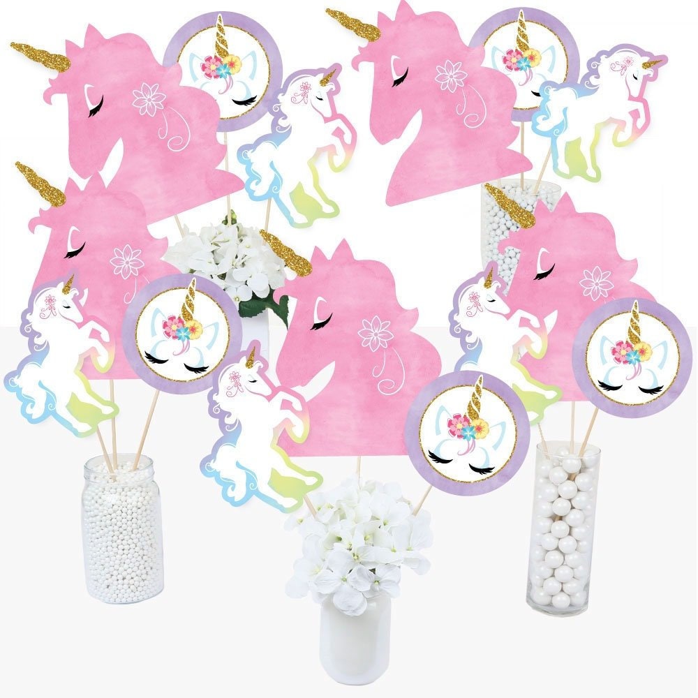 44 Large Unicorn party Decoration Unicorn Birthday Party, Pastel Unicorn,  Rainbow Unicorn Baby Shower 