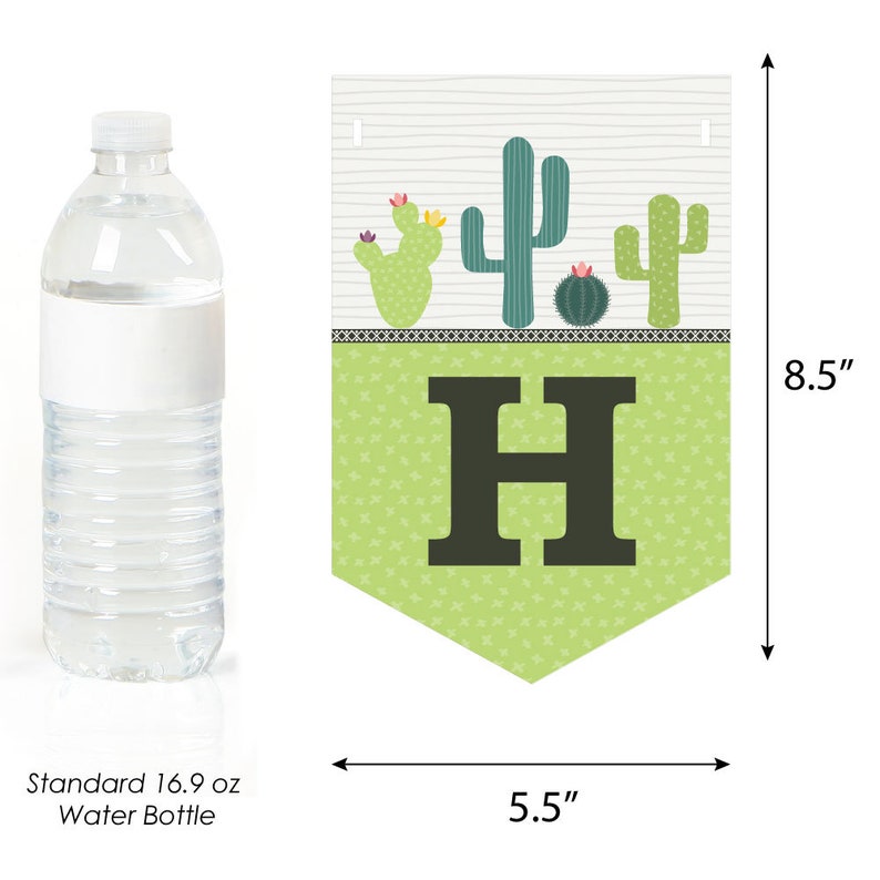 Personalized Fiesta Party Baby Shower Birthday or Everyday Cactus Party Decorations Bridal Shower Prickly Cactus Party Bunting Banner