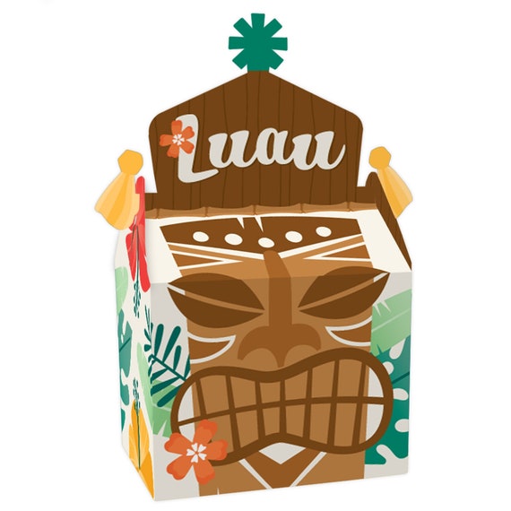 Tropical Luau Treat Box Party Favors Hawaiian Beach Party Goodie