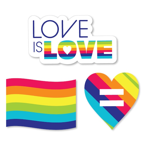Small Love is Love - Gay Pride - DIY Shaped Paper Cut Outs - LGBTQ ...