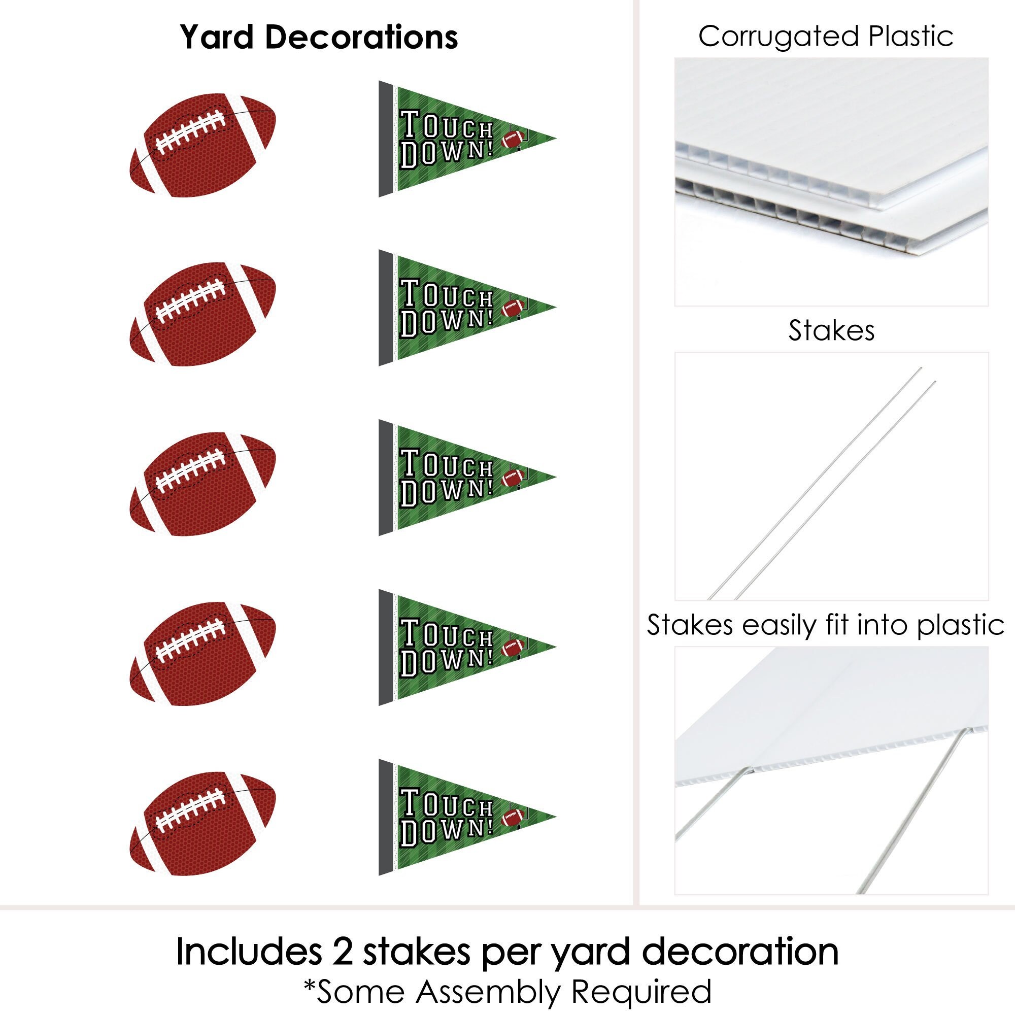 Football Lawn Decorations Outdoor Baby Shower or Birthday Etsy