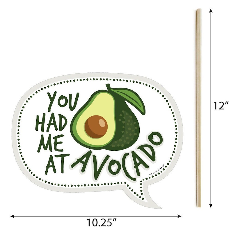 Funny Hello Avocado Fiesta Party Photo Booth Props Kit 10 - Etsy