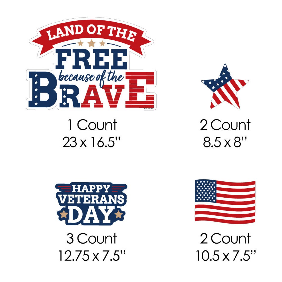 Happy Veterans Day Yard Sign and Outdoor Lawn Decorations Etsy