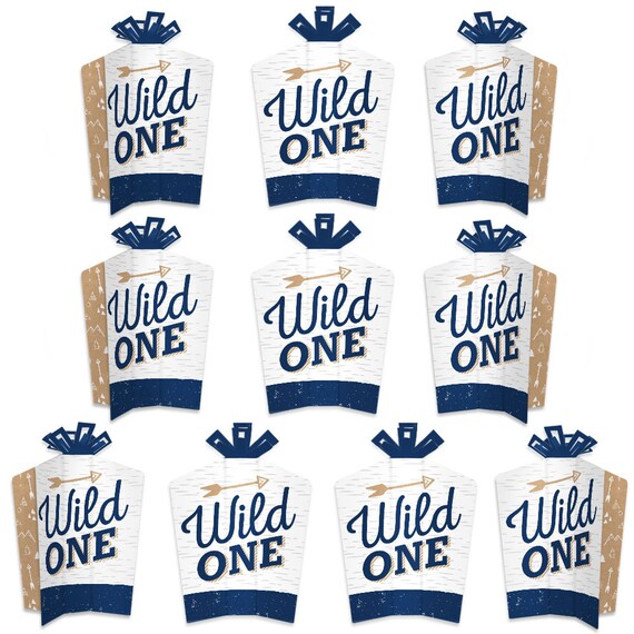He’s a Wild One - Table Decorations - 1st Birthday Party Fold and Flare Centerpieces - 10 Count Il_570xn