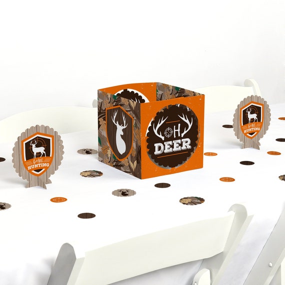 Gone Hunting - Deer Hunting Camo Baby Shower or Birthday Party Centerpiece and Table Decoration Kit Il_570xn