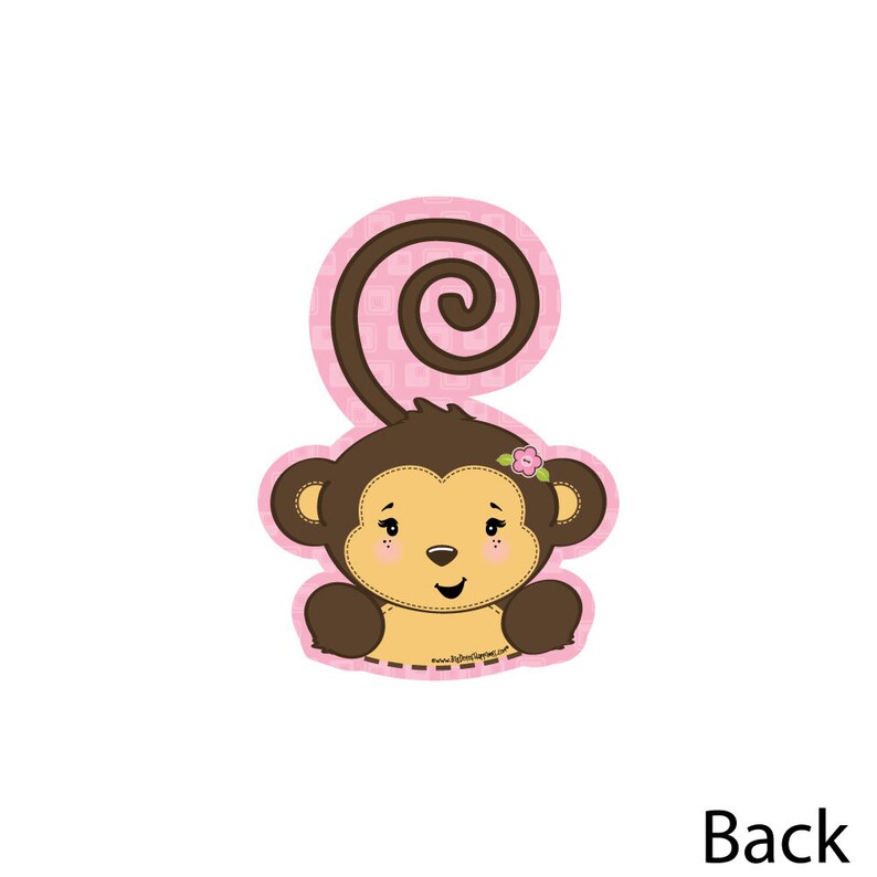 Pink Monkey Girl Decorations DIY Girl Monkey Shaped Etsy