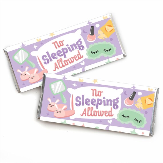 Pajama Slumber Party - Candy Bar Wrapper Girls Sleepover Birthday Party Favors - Set of 24 Il_570xn