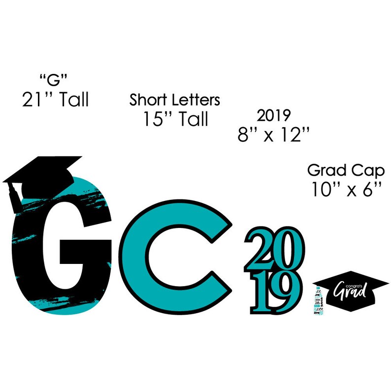 2019 Graduation Party Outdoor Lawn Decorations -Turquoise Grad Party Lawn Sign ConGRADulations Yard Sign Best is Yet to Come Teal Grad