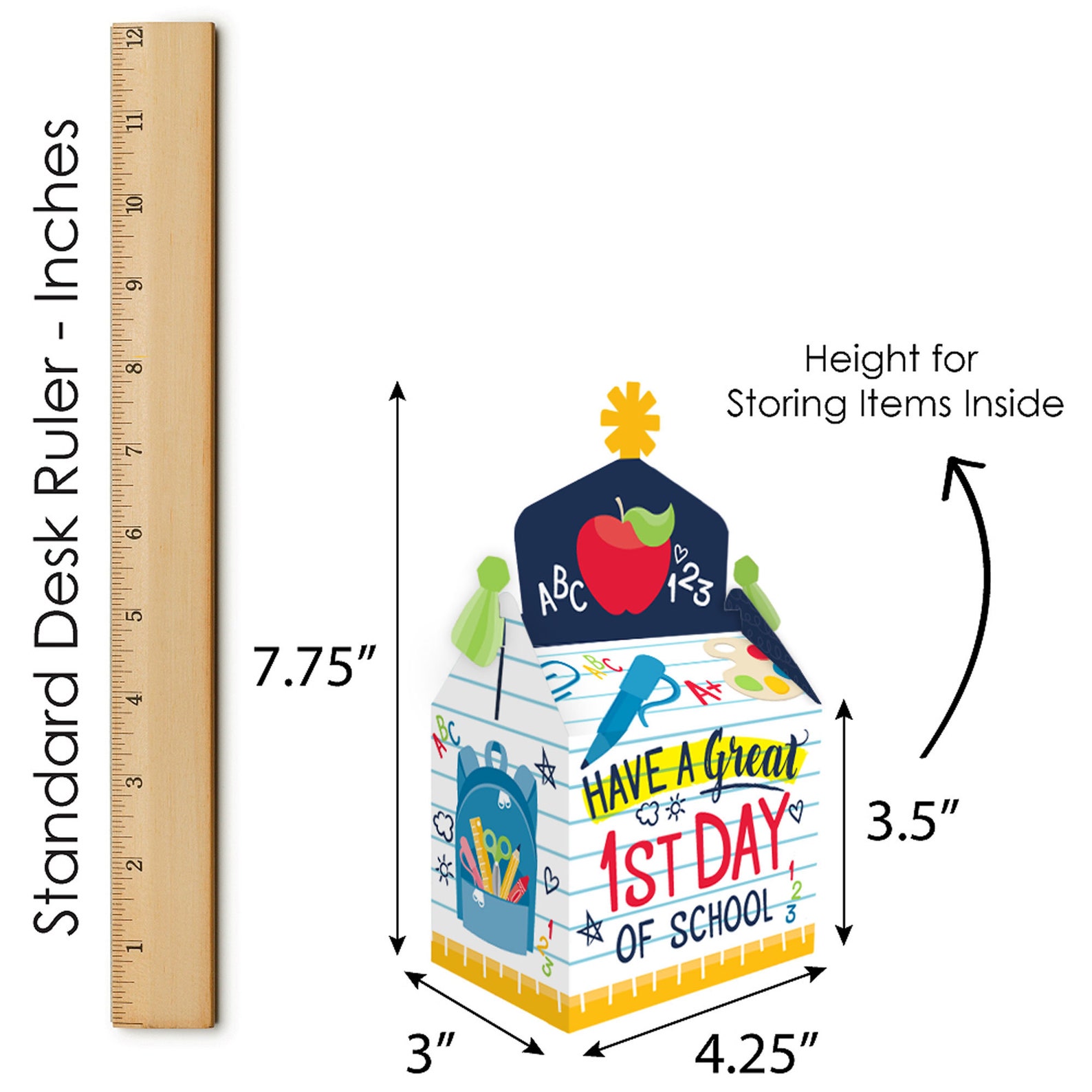 First Day of School - Treat Box Party Favors - Back to School Classroom ...