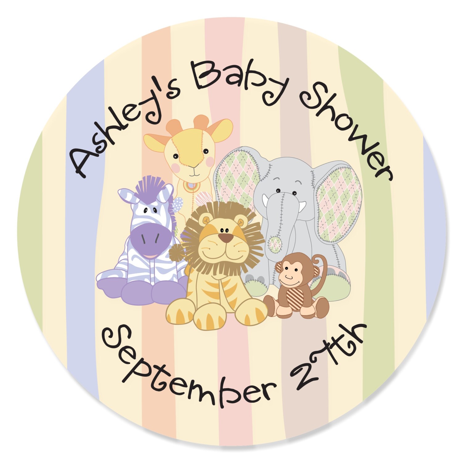 Zoo Crew 30 Count Zoo Animals Address Labels Personalized Return