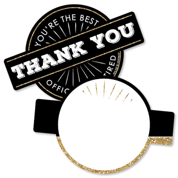 Happy Retirement - Shaped Thank You Cards - Retirement Party Thank You Note Cards with Envelopes - Set of 12 Il_570xn