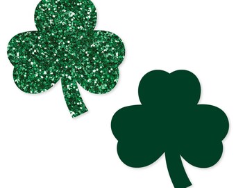 St. Patrick's Day Shaped Paper Cut Outs - St. Paddy’s Day Party Decoration Kit - Small Shaped DIY St. Patrick's Paper Craft Pieces - 24 pc.